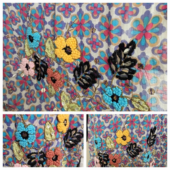 Embroidered Summer Scarf - Picture 6 of 9